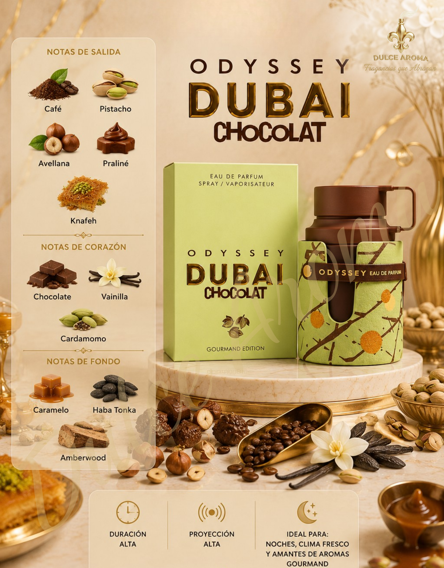 Odyssey Dubai Chocolate Men Gourman 3.4 oz EDP