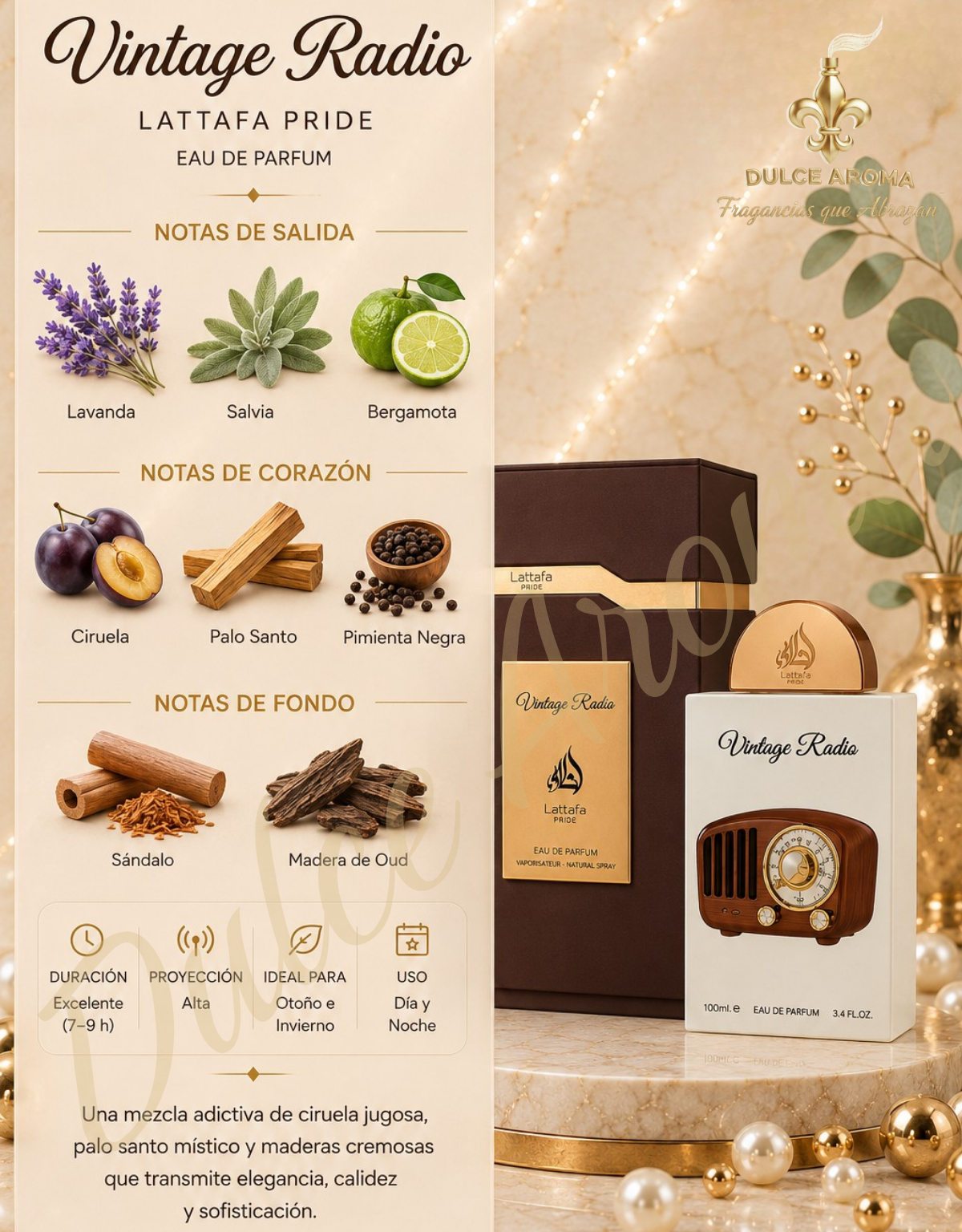 Vintage Radio 3.4 EDP – Lattafa