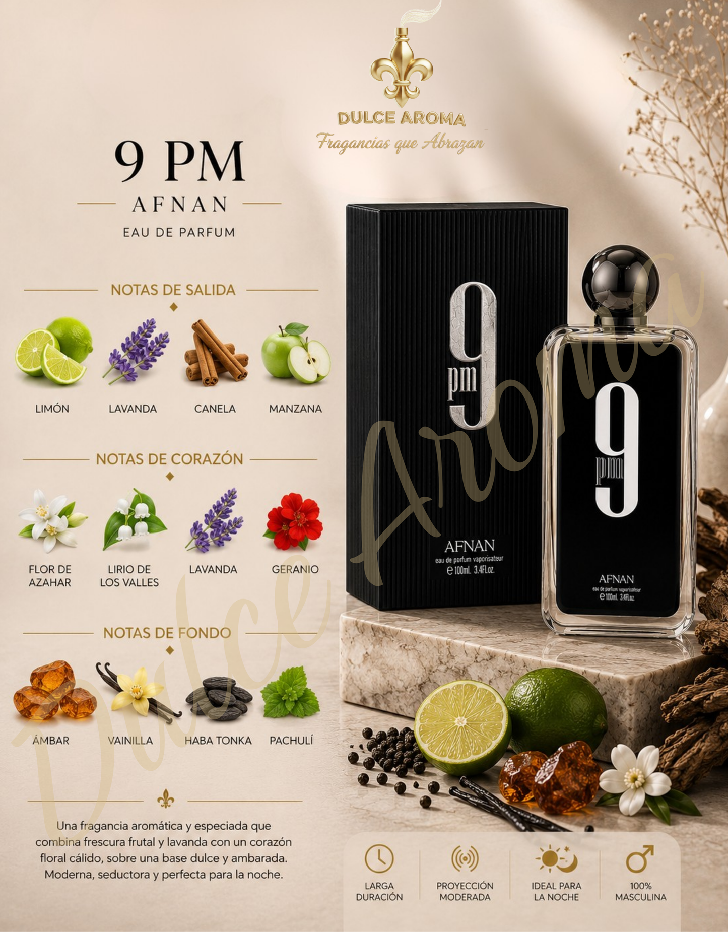 9 pm 3.4 onz  EDP - Afnan