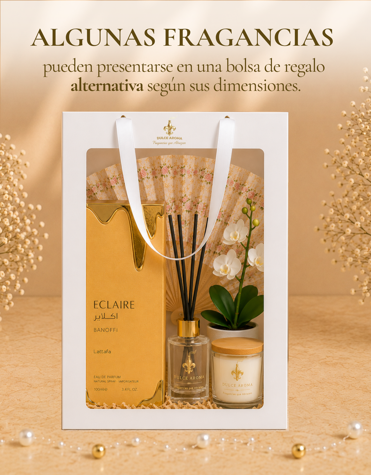 🛍 Bolsa de Regalo Clear & Arreglo Floral