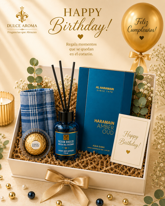 🎁 Regalo Aromático - 
Haramain Amber Oud Aqua Dubai | Para Él