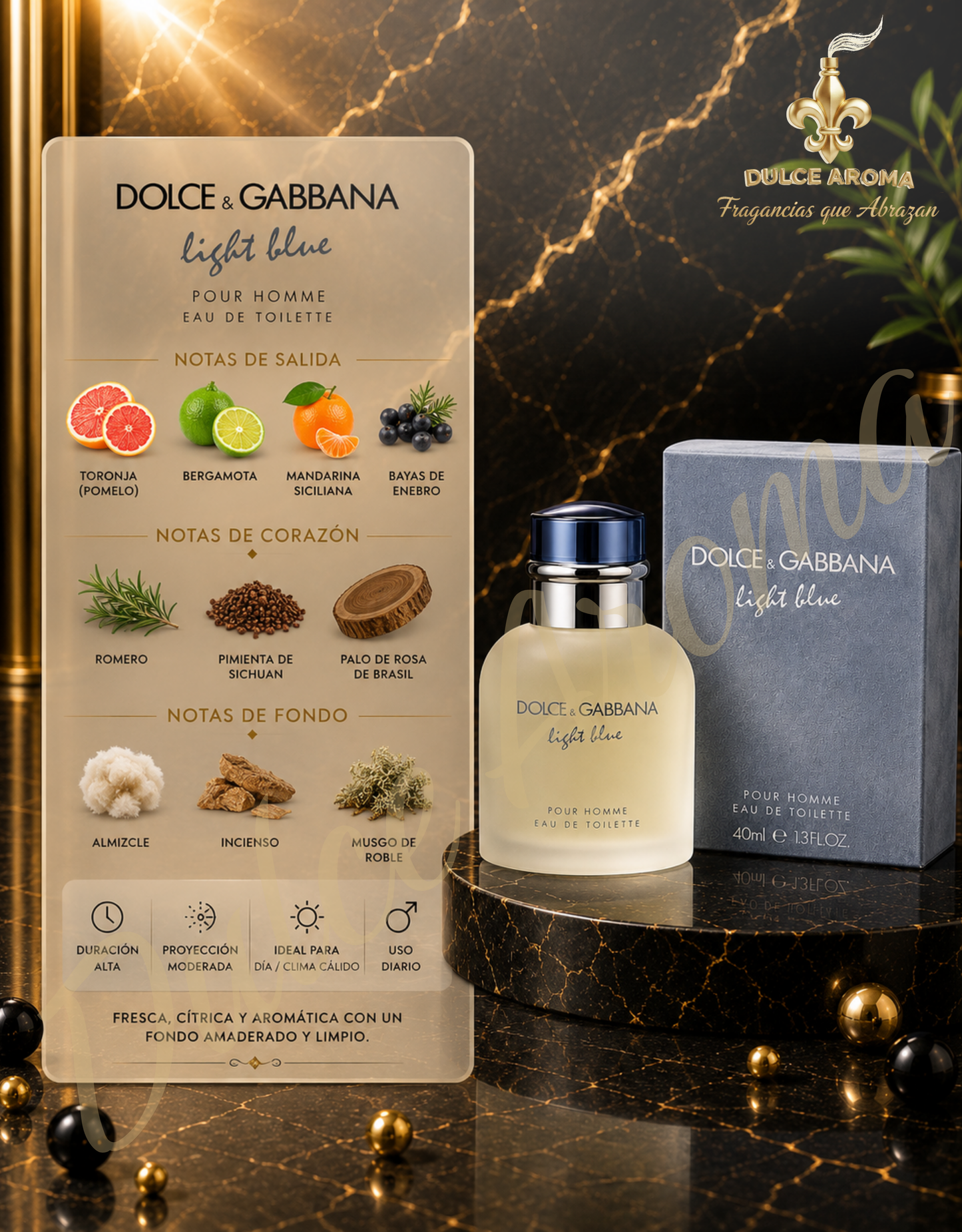 Dolce Gabbana Light Blue for Men  4.2 oz EDT
