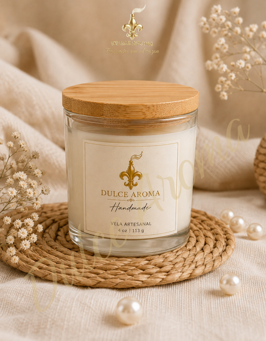 Vela Aromática Artesanal 4 oz | Vainilla