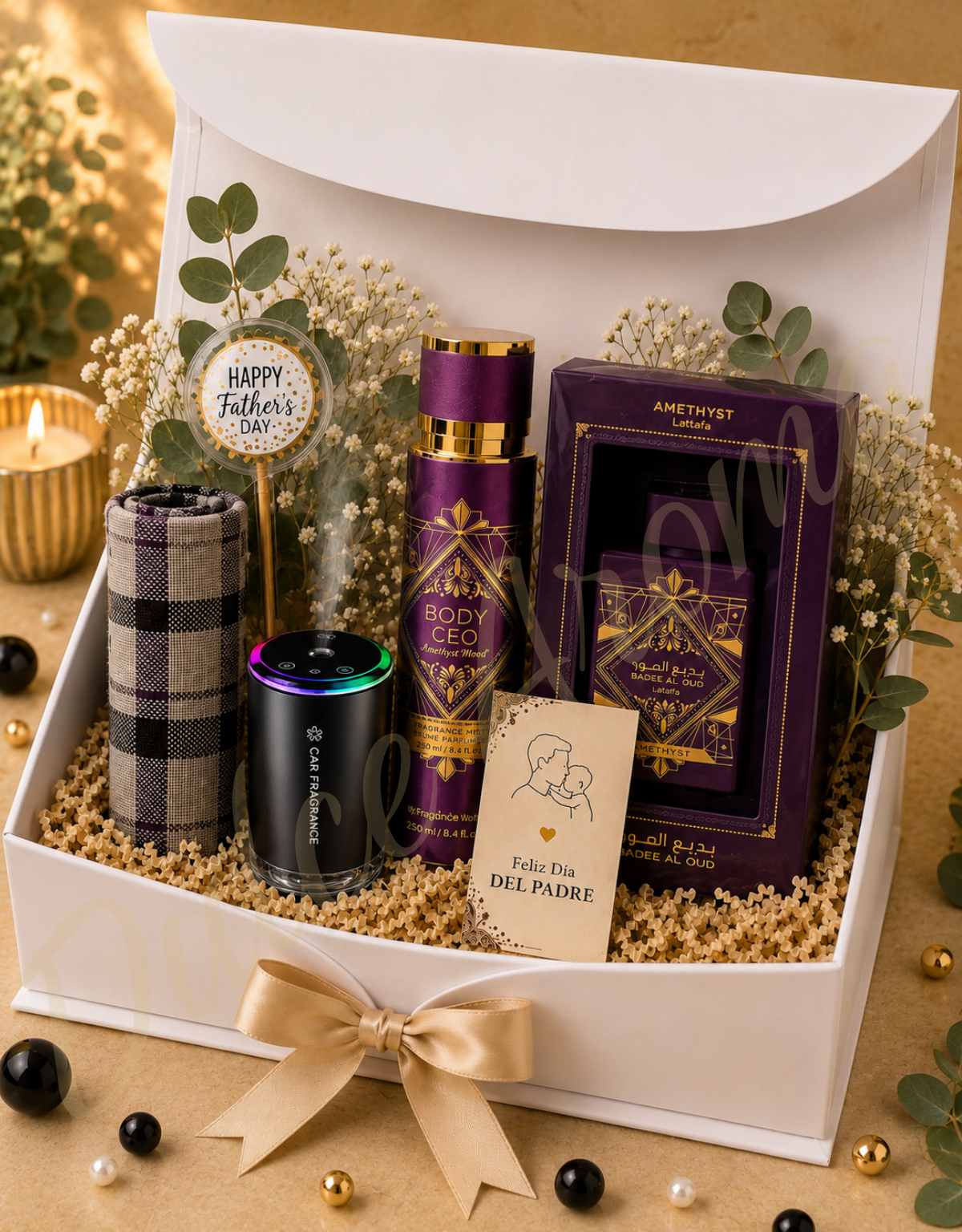 🎁 Caja de Regalo Aromática para Papá | Bade’e Al Oud Oud Amethyst – Lattafa